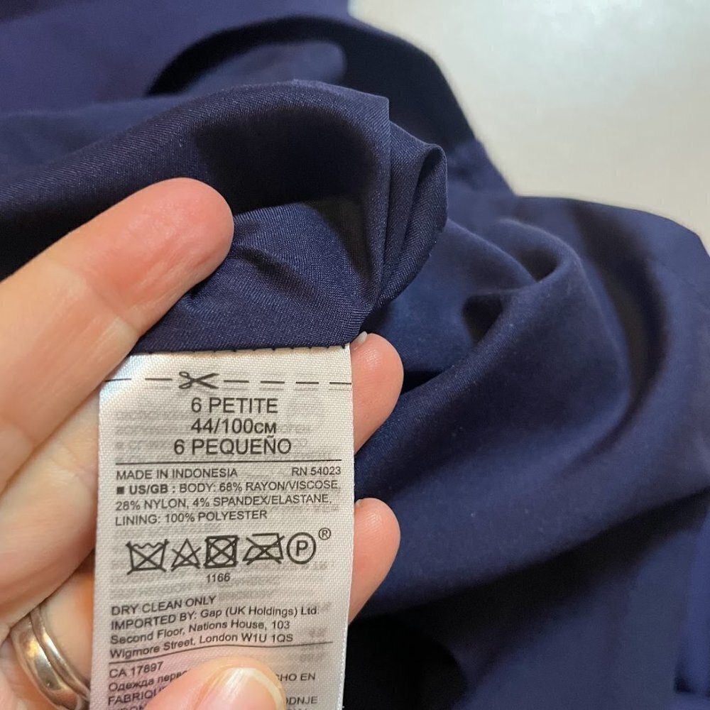 NWT Banana Republic Dress Crossback Ponte Midi Navy Blue Cut Out Sleeveless 6P - Picture 10 of 14